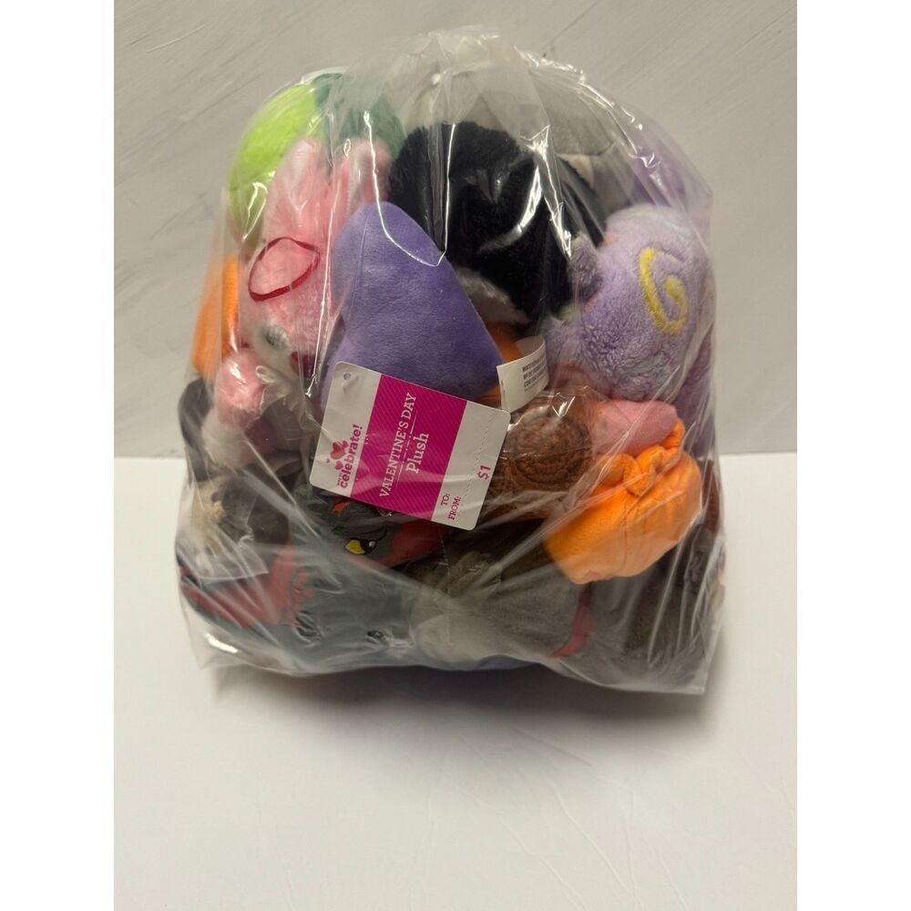 Mixed Plush Stuffed Animal Lot Valentine Easter Palm Pals Squishmallows Bundle